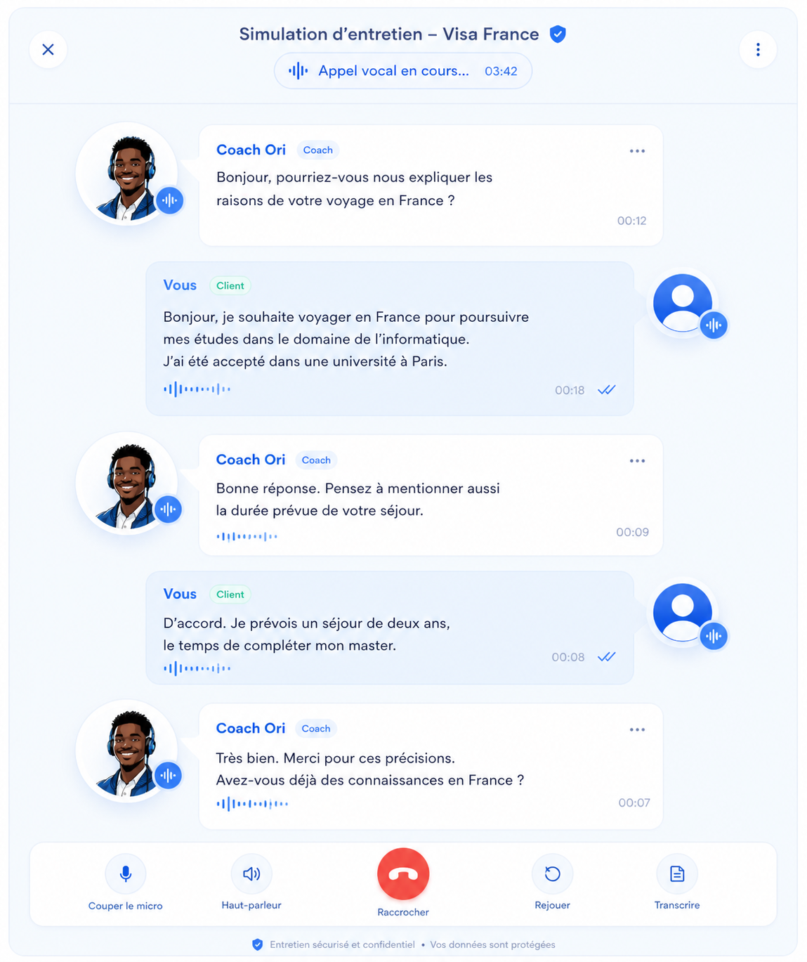 Simulation entretien